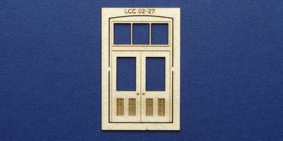 LCC 02-27 OO gauge double square door with transom type 1